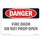 Signmission Safety Sign, OSHA Danger, 7" Height, Aluminum, Fire Door Do Not Prop Open, Landscape OS-DS-A-710-L-2147 - alternate 1